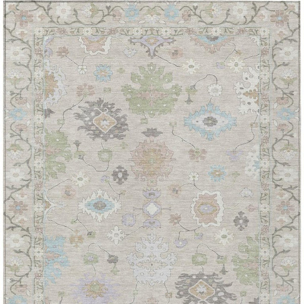 5x8 Polyester Oriental Area Rug Washable Indoor Outdoor Stain Resistant Patio