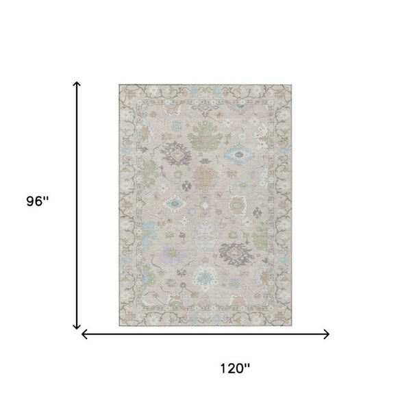 8 X 10 Polyester Oriental Area Rug Washable Stain Resistant for Patio or Living Room