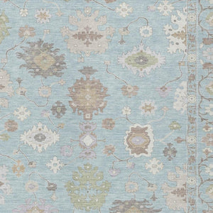 10 X 14 Sky Blue Copper Oriental Polyester Rug Stain Resistant Indoor Outdoor Use