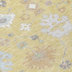 5x8 Wheat Ivory Oriental Polyester Area Rug Stain Resistant for Patio or Living Room