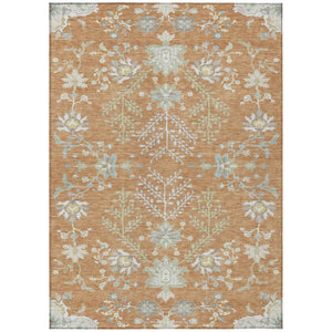 HomeRoots 8 Ft X 10 Ft Oriental Polyester Area Rug Stain Resistant for Patio or Living Room 736135