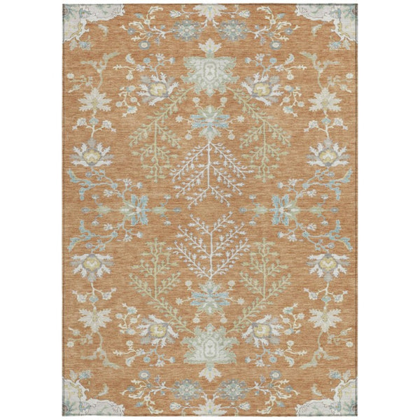 8 Ft X 10 Ft Oriental Polyester Area Rug Stain Resistant for Patio or Living Room