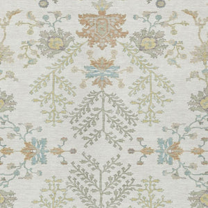 8 X 10 Ivory Beige Oriental Polyester Area Rug Washable for Indoor Outdoor Use