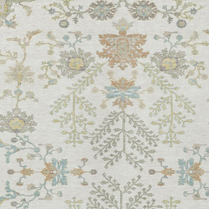 9 X 12 Ivory Beige Oriental Polyester Area Rug for Indoor Outdoor High Traffic Use