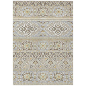 HomeRoots 5 X 8 Beige Ivory Tribal Polyester Area Rug Stain Resistant for Patio or Living Room 736169