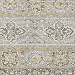 9 X 12 Beige Ivory Tribal Polyester Area Rug Stain Resistant for Patio or Living Room