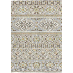 10 X 14 Tribal Beige Ivory Polyester Area Rug Stain Resistant for Indoor Outdoor Use