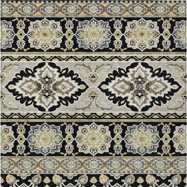 8 X 10 Tribal Polyester Area Rug Stain Resistant Washable for Indoor Outdoor Use