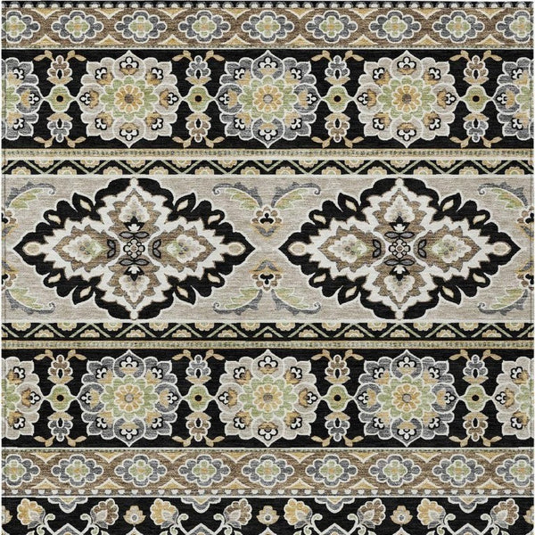9 X 12 Tribal Polyester Area Rug Washable Stain Resistant Indoor Outdoor Use