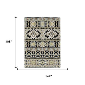 9 X 12 Tribal Polyester Area Rug Washable Stain Resistant Indoor Outdoor Use