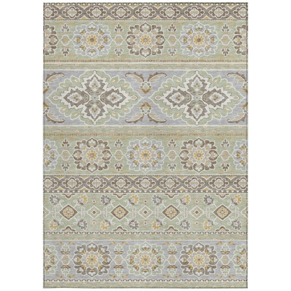 5 X 8 Tribal Geometric Polyester Area Rug Washable Stain Resistant Indoor Outdoor Use