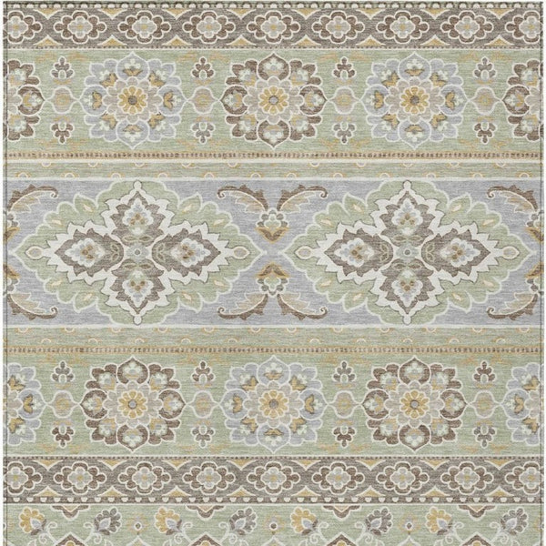 5 X 8 Tribal Geometric Polyester Area Rug Washable Stain Resistant Indoor Outdoor Use