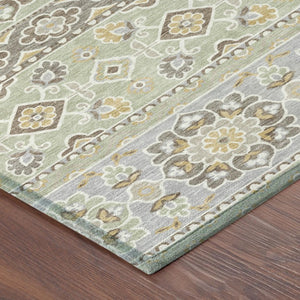 5 X 8 Tribal Geometric Polyester Area Rug Washable Stain Resistant Indoor Outdoor Use