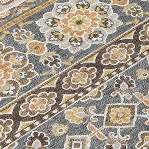5x8 Tribal Geometric Polyester Indoor Outdoor Rug Stain Resistant for Patio or Living Room