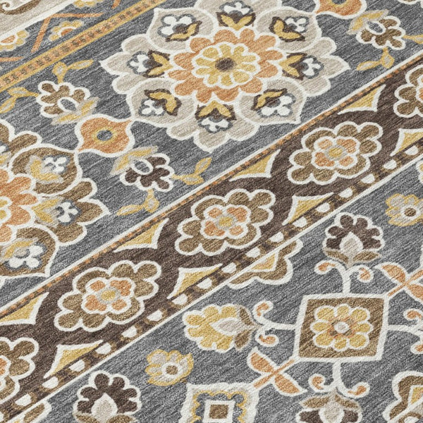 5x8 Tribal Geometric Polyester Indoor Outdoor Rug Stain Resistant for Patio or Living Room