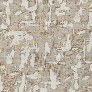 5x8 Abstract Beige Gray Polyester Area Rug Washable Stain Resistant Indoor Outdoor