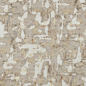 8 X 10 Abstract Beige Gray Polyester Area Rug Washable for Indoor Outdoor Use