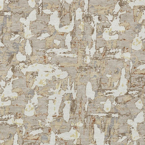 10 X 14 Abstract Beige Gray Washable Polyester Rug for Patio Porch or Living Room