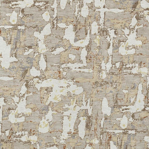 10 X 14 Abstract Beige Gray Washable Polyester Rug for Patio Porch or Living Room