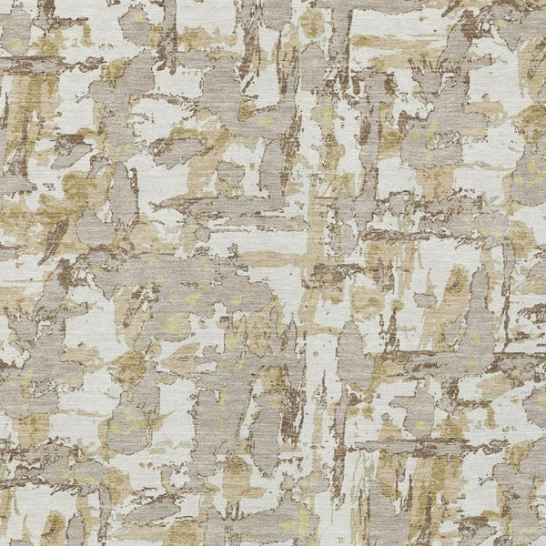 10 X 14 Abstract Ivory Beige Polyester Area Rug Stain Resistant Indoor Outdoor