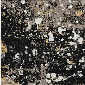 9 X 12 Abstract Polyester Area Rug Washable Indoor Outdoor Stain Resistant Modern