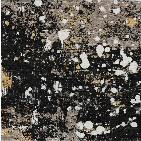 9 X 12 Abstract Polyester Area Rug Washable Indoor Outdoor Stain Resistant Modern