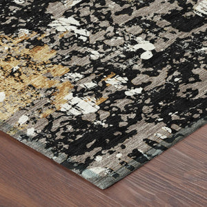 9 X 12 Abstract Polyester Area Rug Washable Indoor Outdoor Stain Resistant Modern