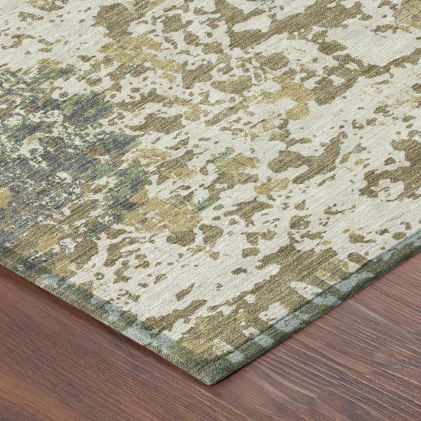5x8 Polyester Abstract Area Rug Stain Resistant Washable for Indoor Outdoor Use