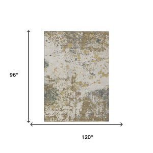 8x10 Abstract Polyester Area Rug Stain Resistant Washable for Patio or Living Room