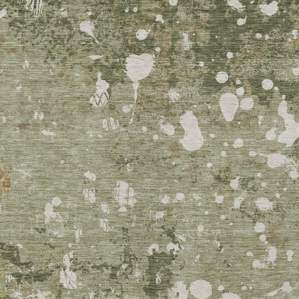 9 X 12 Sage Beige Abstract Polyester Area Rug Washable for Indoor Outdoor Use