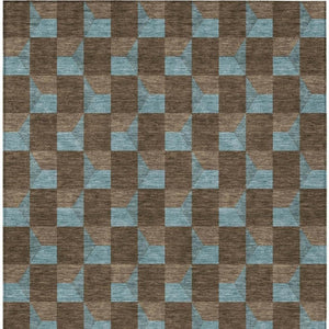 8x10 Geometric Polyester Area Rug Stain Resistant Washable Indoor Outdoor Patio