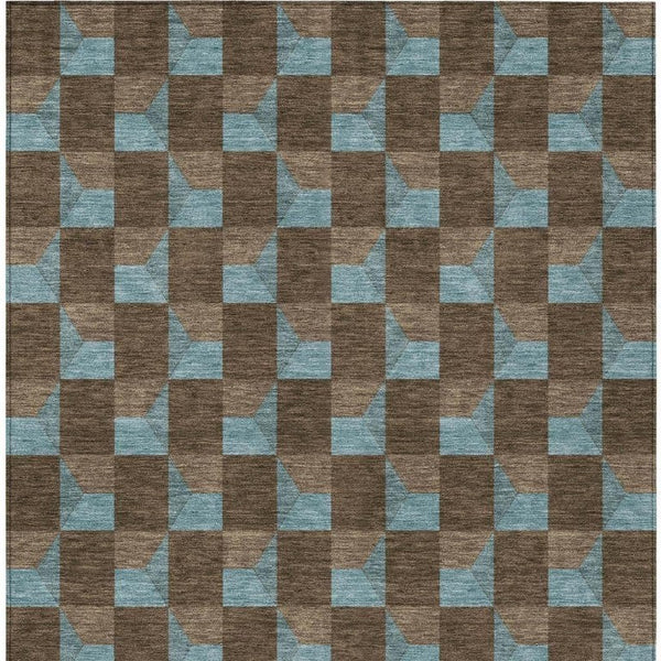 8x10 Geometric Polyester Area Rug Stain Resistant Washable Indoor Outdoor Patio