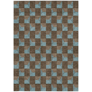 8x10 Geometric Polyester Area Rug Stain Resistant Washable Indoor Outdoor Patio