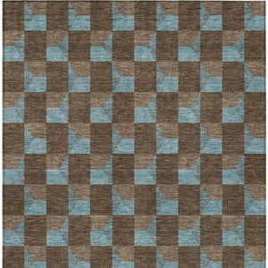 8x10 Geometric Polyester Area Rug Stain Resistant Washable Indoor Outdoor Patio