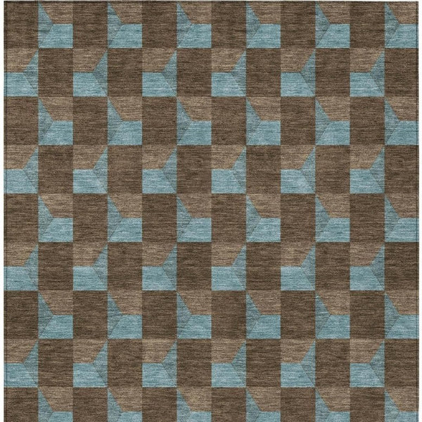 8x10 Geometric Polyester Area Rug Stain Resistant Washable Indoor Outdoor Patio