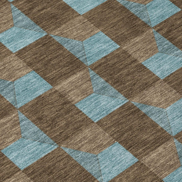 8x10 Geometric Polyester Area Rug Stain Resistant Washable Indoor Outdoor Patio