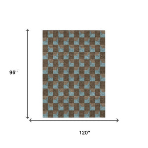 8x10 Geometric Polyester Area Rug Stain Resistant Washable Indoor Outdoor Patio