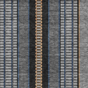 8 X 10 Striped Polyester Indoor Outdoor Rug Stain Resistant for Patio and Living Room