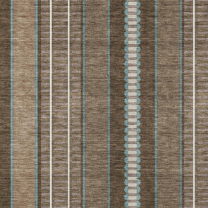 8 X 10 Striped Polyester Indoor Outdoor Rug Stain Resistant Washable Patio Decor