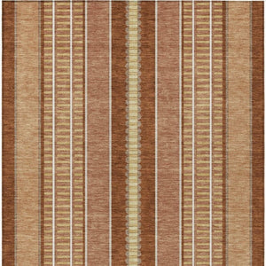 9 X 12 Striped Polyester Indoor Outdoor Area Rug Washable Stain Resistant Patio