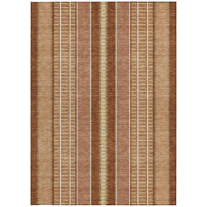 9 X 12 Striped Polyester Indoor Outdoor Area Rug Washable Stain Resistant Patio