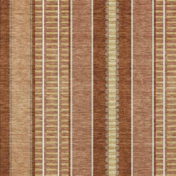 9 X 12 Striped Polyester Indoor Outdoor Area Rug Washable Stain Resistant Patio