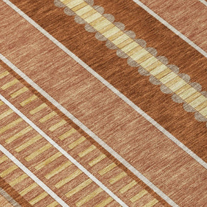 9 X 12 Striped Polyester Indoor Outdoor Area Rug Washable Stain Resistant Patio