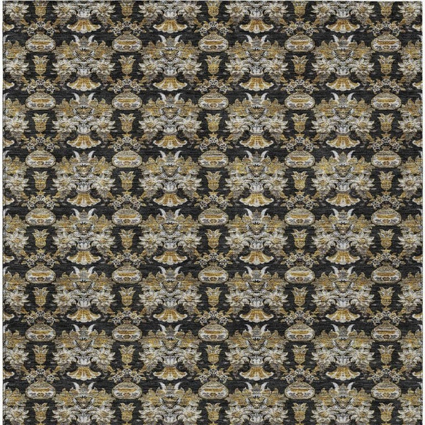 10 Ft Floral Polyester Area Rug Stain Resistant for Patio Porch or Living Room
