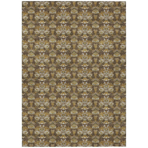 HomeRoots 8x10 Floral Polyester Area Rug Stain Resistant for Patio Porch or Living Room 736393
