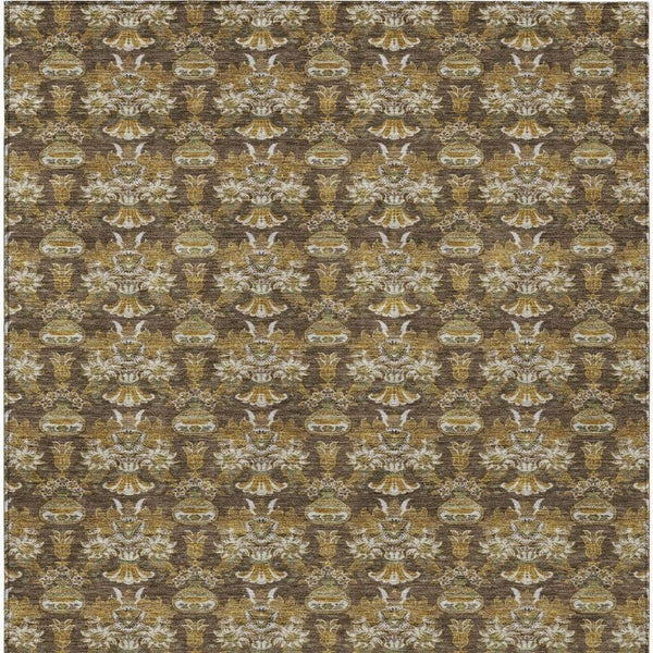 8x10 Floral Polyester Area Rug Stain Resistant for Patio Porch or Living Room