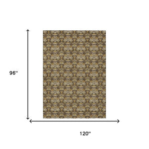 8x10 Floral Polyester Area Rug Stain Resistant for Patio Porch or Living Room