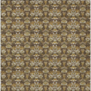 10 X 14 Floral Polyester Area Rug Stain Resistant Indoor Outdoor Washable Design