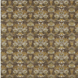 10 X 14 Floral Polyester Area Rug Stain Resistant Indoor Outdoor Washable Design