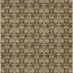 10 X 14 Floral Polyester Area Rug Stain Resistant Indoor Outdoor Washable Design